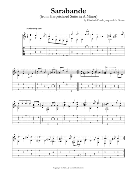 Sarabande (from Harpsichord Suite in A Minor) (arr. Mark Phillips)