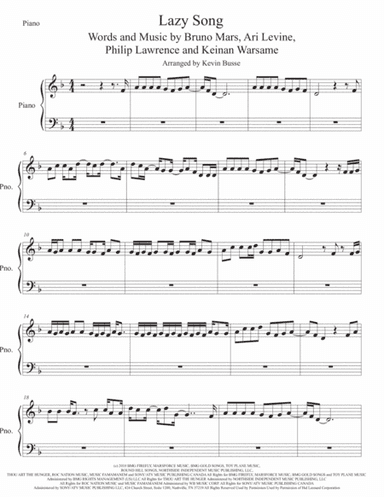 The Lazy Song (arr. Kevin Busse)