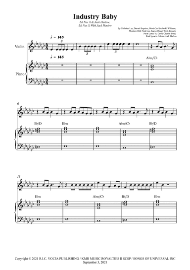Industry Baby (arr. Wesley S. SIlva)