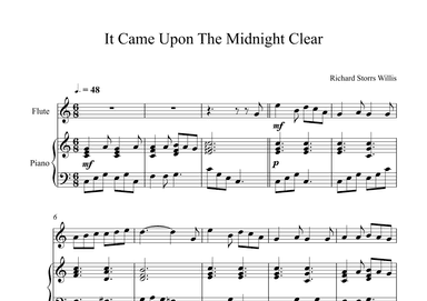 It Came Upon The Midnight Clear - Richard Storrs Willis (Flute + Piano) (arr. Digital Book Music)