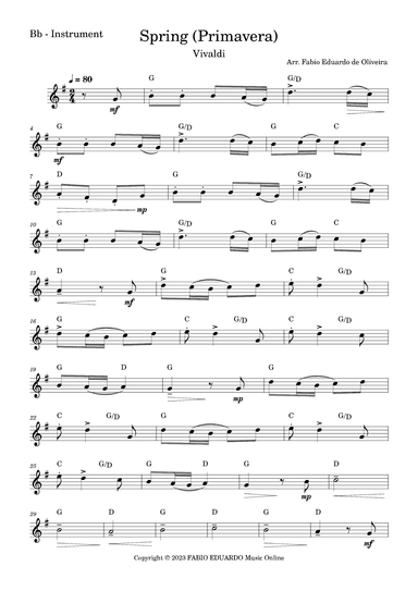 Spring (The Four Seasons - Vivaldi) (arr. Fabio Eduardo de Oliveira)
