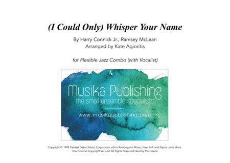 (i Could Only) Whisper Your Name (arr. Kate Agioritis)
