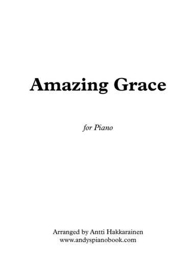 Amazing Grace - Piano (arr. Antti Hakkarainen)