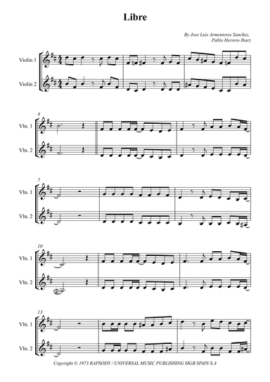 Libre (arr. Wesley S. SIlva)