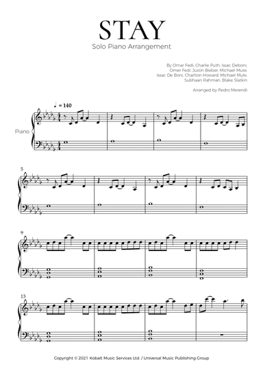 Stay (arr. Pedro Merendi)