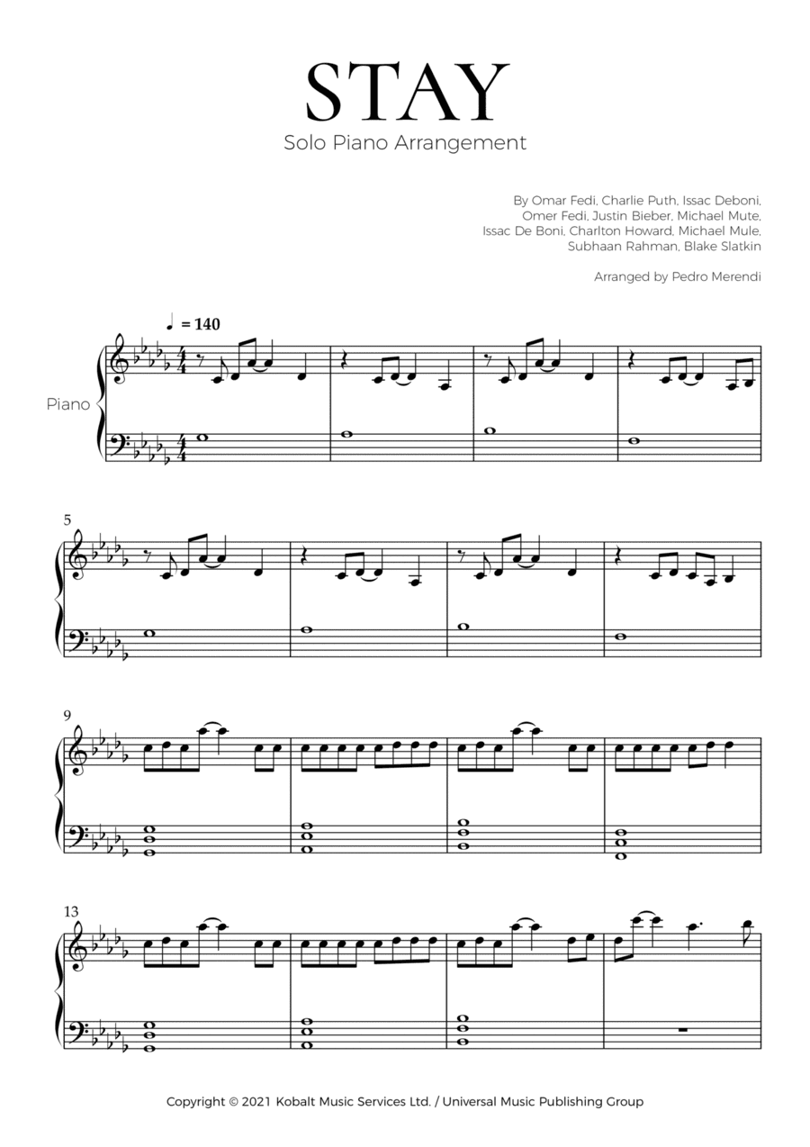 Stay (arr. Pedro Merendi)