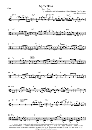 Speechless (arr. Fabio Britto)