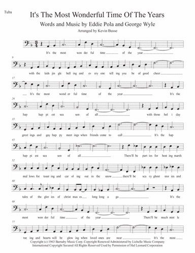 The Most Wonderful Time Of The Year (arr. Kevin Busse)
