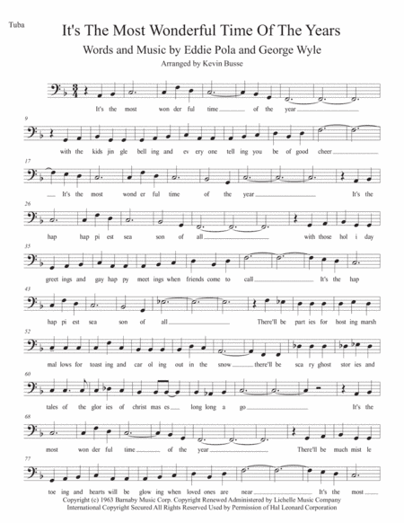 The Most Wonderful Time Of The Year (arr. Kevin Busse)