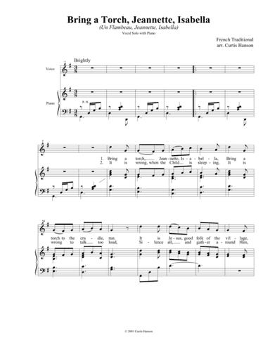 Bring a Torch, Jeannette, Isabella (arr. Curtis Hanson)