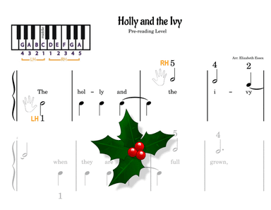 The Holly and The Ivy - Pre-staff Finger Number Notation (arr. Elizabeth Essex)