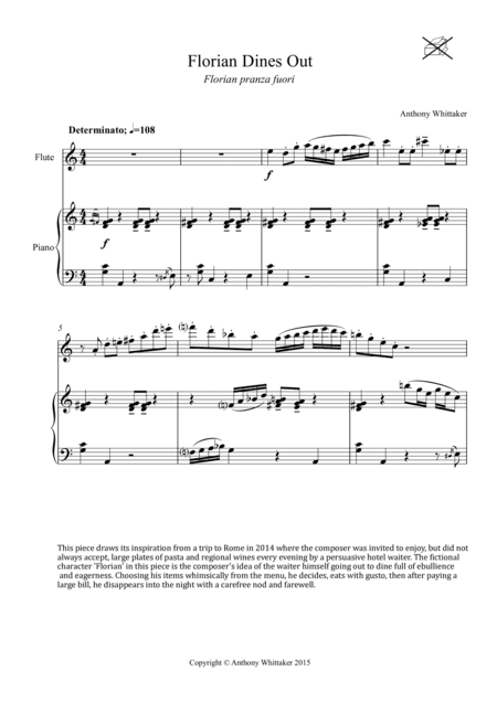 Florian Dines Out (Flute and Piano)