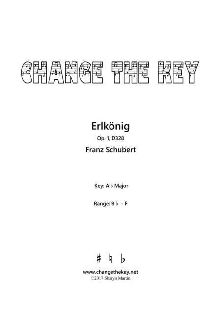 Erlkonig Op.1, D328 - Ab Major (arr. Change the Key)