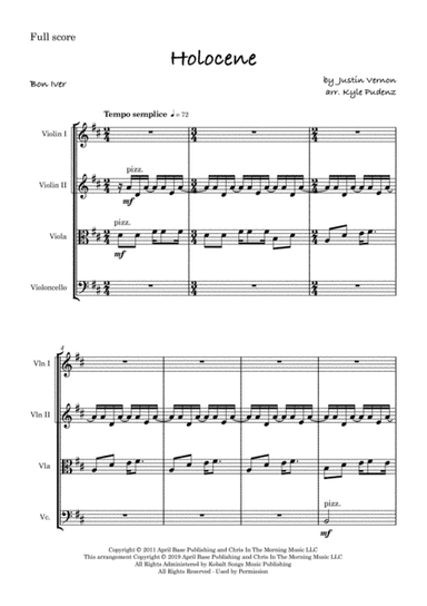 Holocene (arr. Kyle Pudenz)