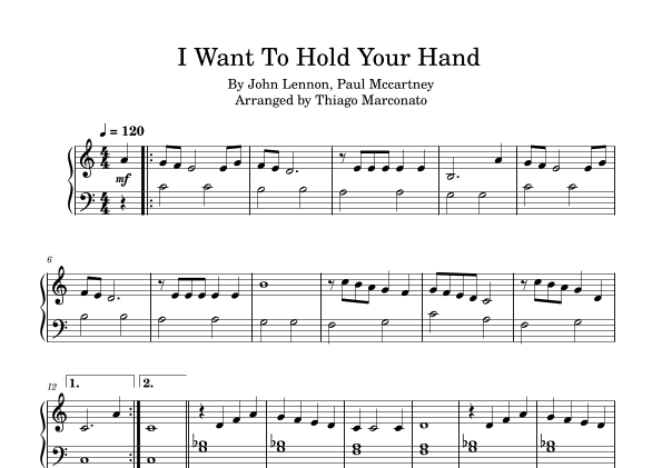 I Want To Hold Your Hand (arr. Thiago Marconato)