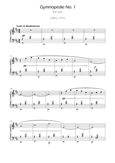 Gymnopedie No. 1 (arr. Ygor Nunes)