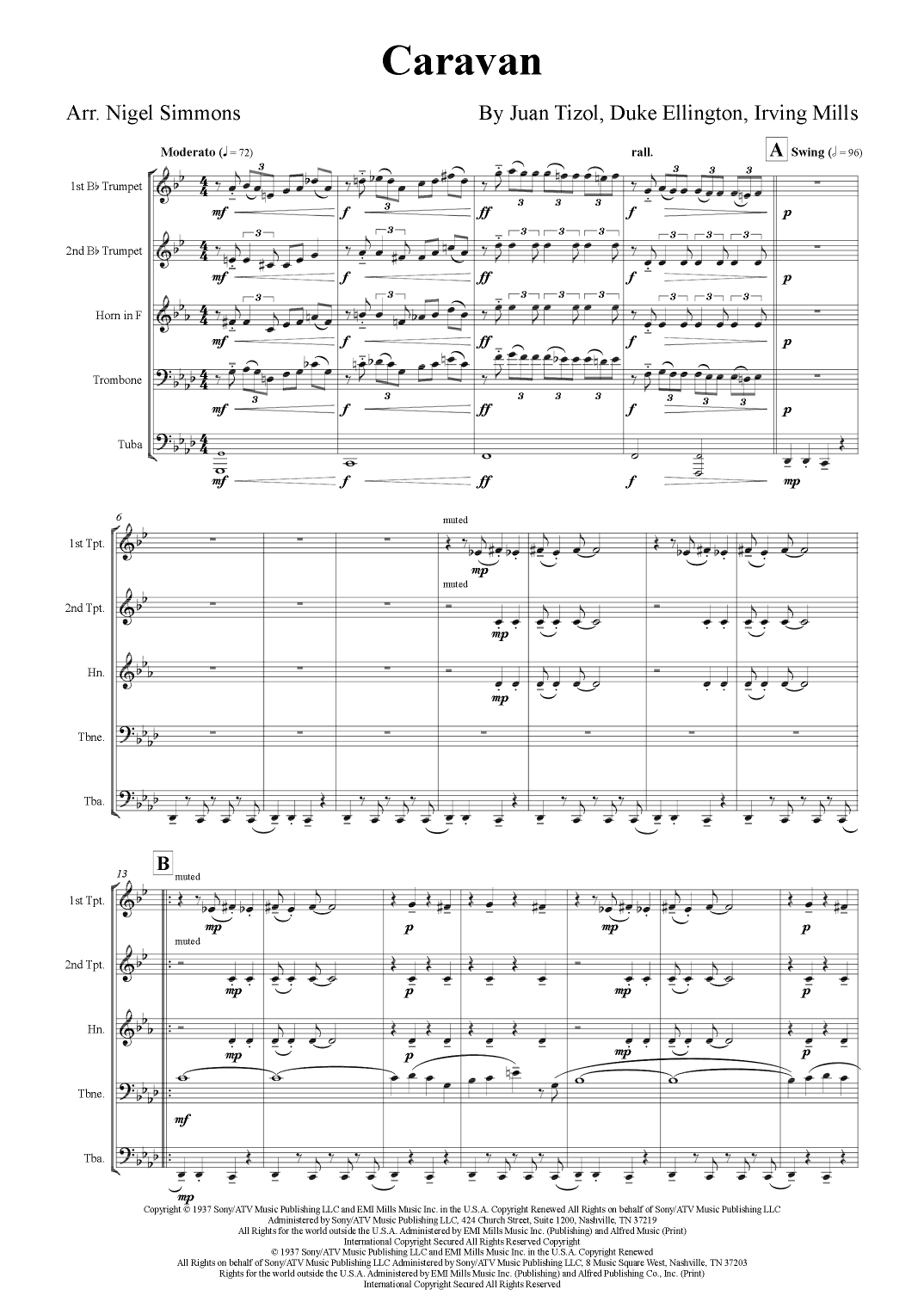 Caravan (arr. Nigel Simmons)