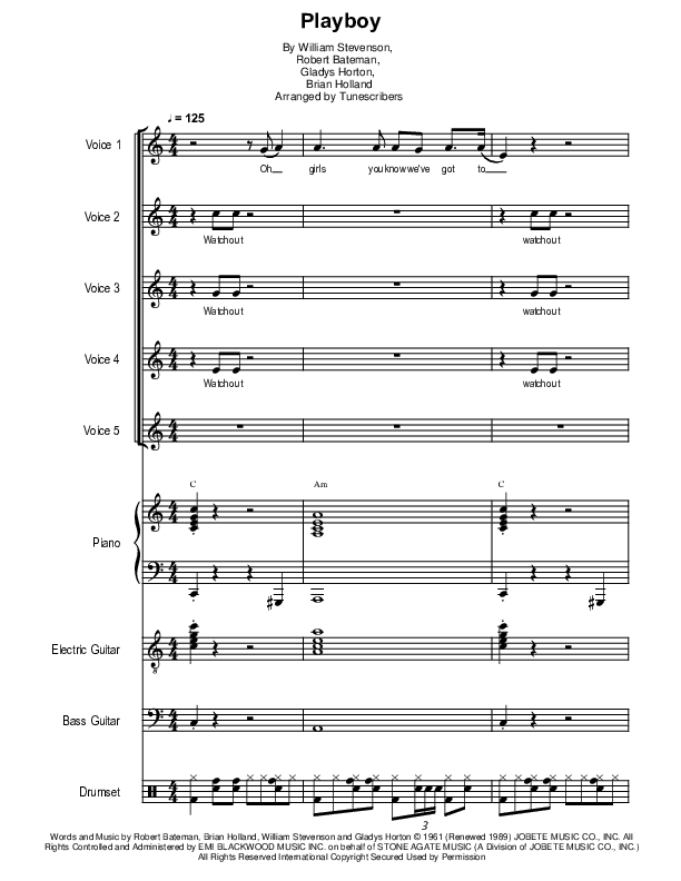 Playboy (arr. Tunescribers)