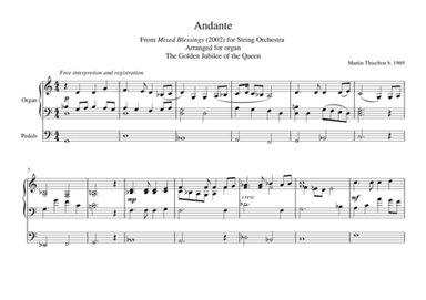 Andante for Organ from Mixed Blessings