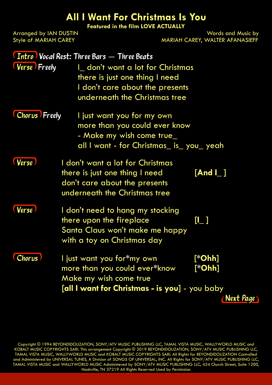 All I Want For Christmas Is You (arr. Ian Dustin)