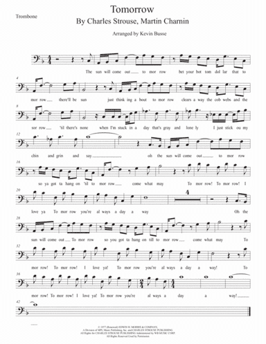 Tomorrow (arr. Kevin Busse)