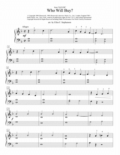 Who Will Buy? (arr. Ellen F. Stephenson)