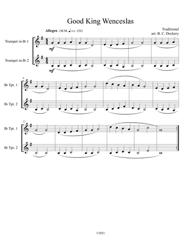 Good King Wenceslas (Trumpet Duet) (arr. B. C. Dockery)