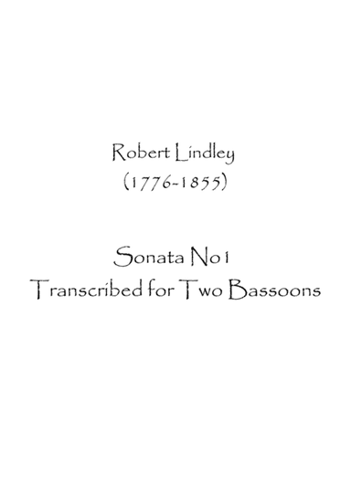Sonata No1 (arr. Spence Bundy)