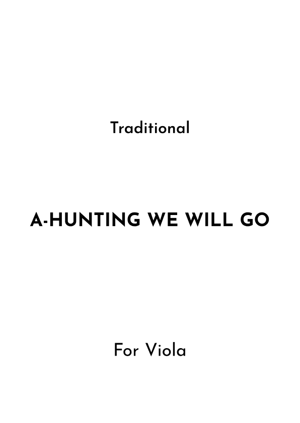 A-Hunting We Will Go (arr. Jireh J.)