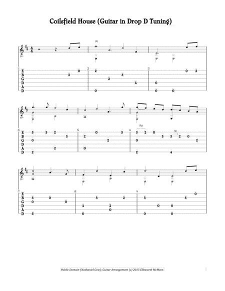 Coilsfield House (For Fingerstyle Guitar in Drop D Tuning) (arr. Ellsworth McMeen)