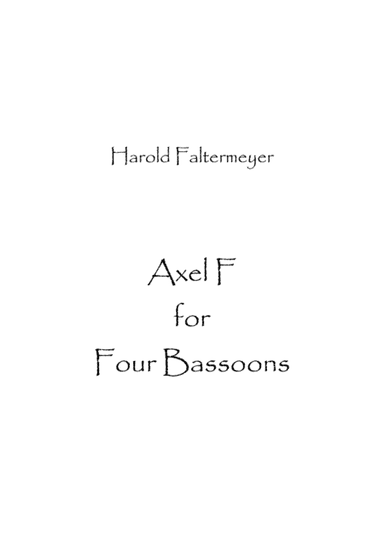 Axel F (arr. Spence Bundy)