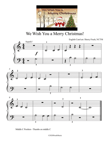 We Wish You a Merry Christmas    Alpha notes for the early beginner (arr. Sherry Frush, NCTM)