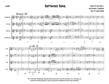 September Song (arr. Logan Moore)
