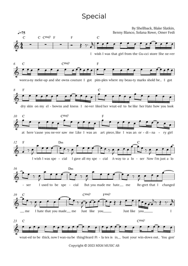 Special (arr. Alex Nunes Rodrigues)