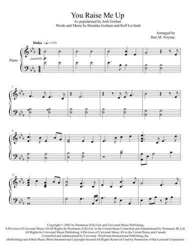 You Raise Me Up (arr. Ben M. Noynay)