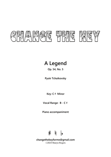 A Legend Op. 54, No. 5 - C# Minor (arr. Sharyn Rogers)