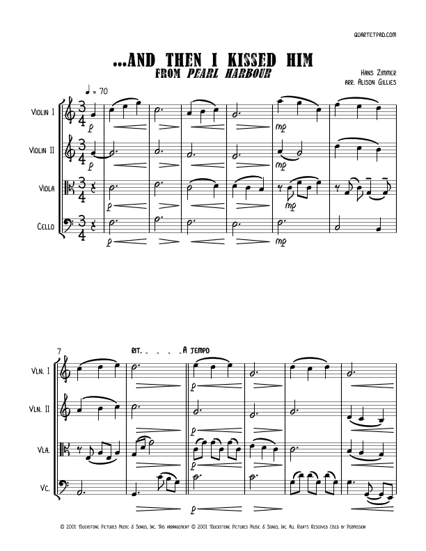 ... And Then I Kissed Him (arr. Alison Gillies)