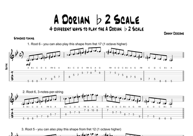 A Dorian b2 Scale (4 Ways to Play)