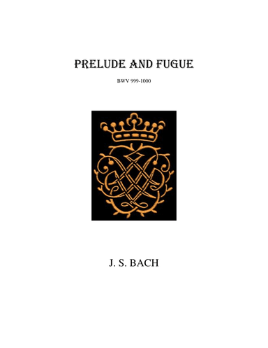 Bach BWV 999 and 1000 (arr. transcribed by Gavin Bernas)
