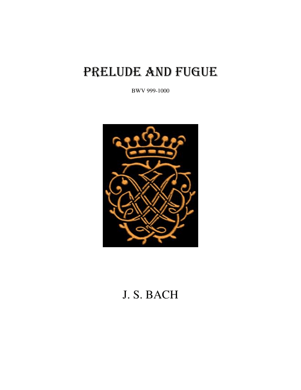 Bach BWV 999 and 1000 (arr. transcribed by Gavin Bernas)