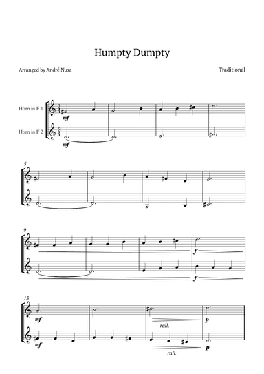 Humpty Dumpty (arr. André Nusa)