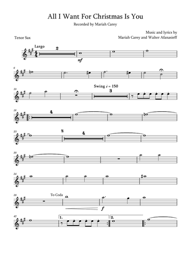 All I Want For Christmas Is You (arr. David Lartey)