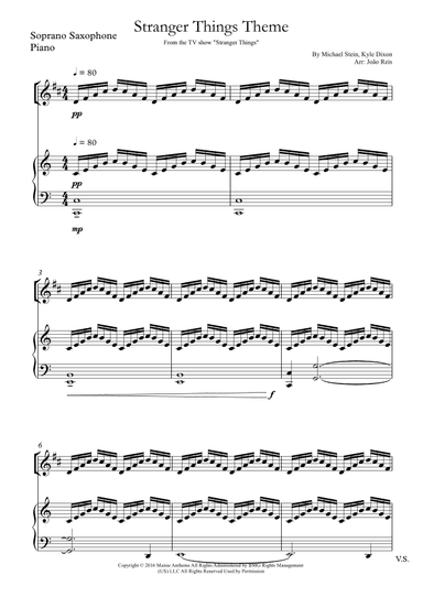 Stranger Things Main Title Theme (arr. João Reis)