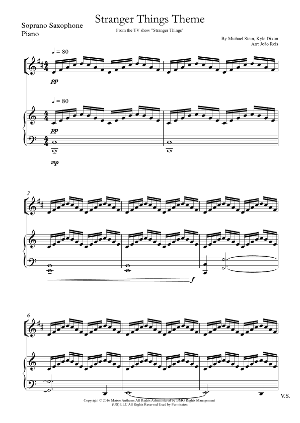 Stranger Things Main Title Theme (arr. João Reis)