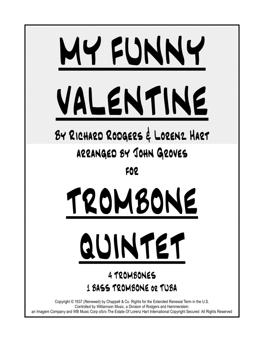 My Funny Valentine (arr. John Groves)