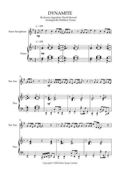 Dynamite (arr. Matthew pyeon)