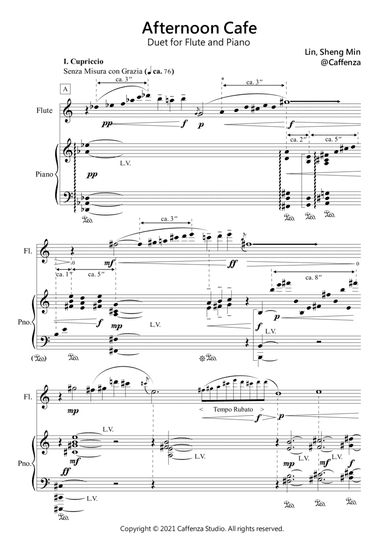 Afternoon Cafe_for Flute and Piano
