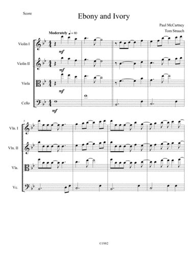 Ebony And Ivory (arr. Thomas Strauch)