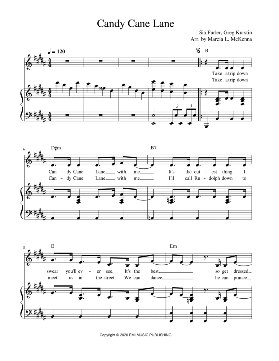 Candy Cane Lane (arr. Marcia L McKenna)
