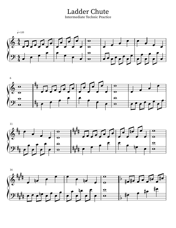 Ladder Chute: Intermediate Technic Practice